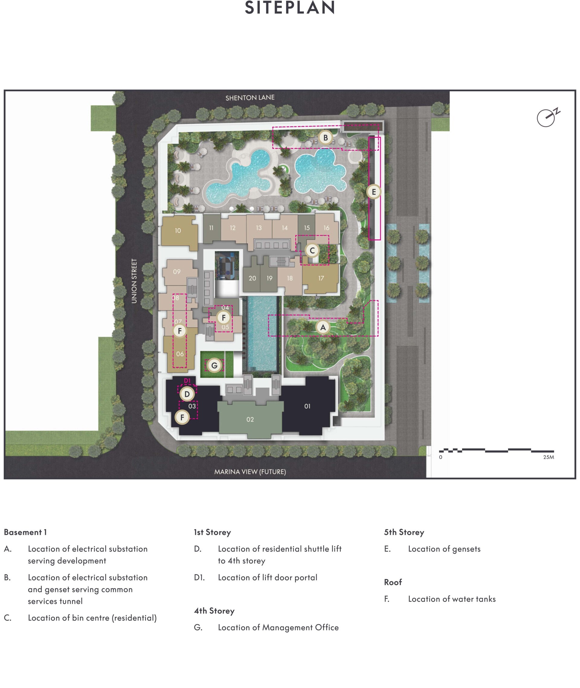 W Residences Marina View siteplan
